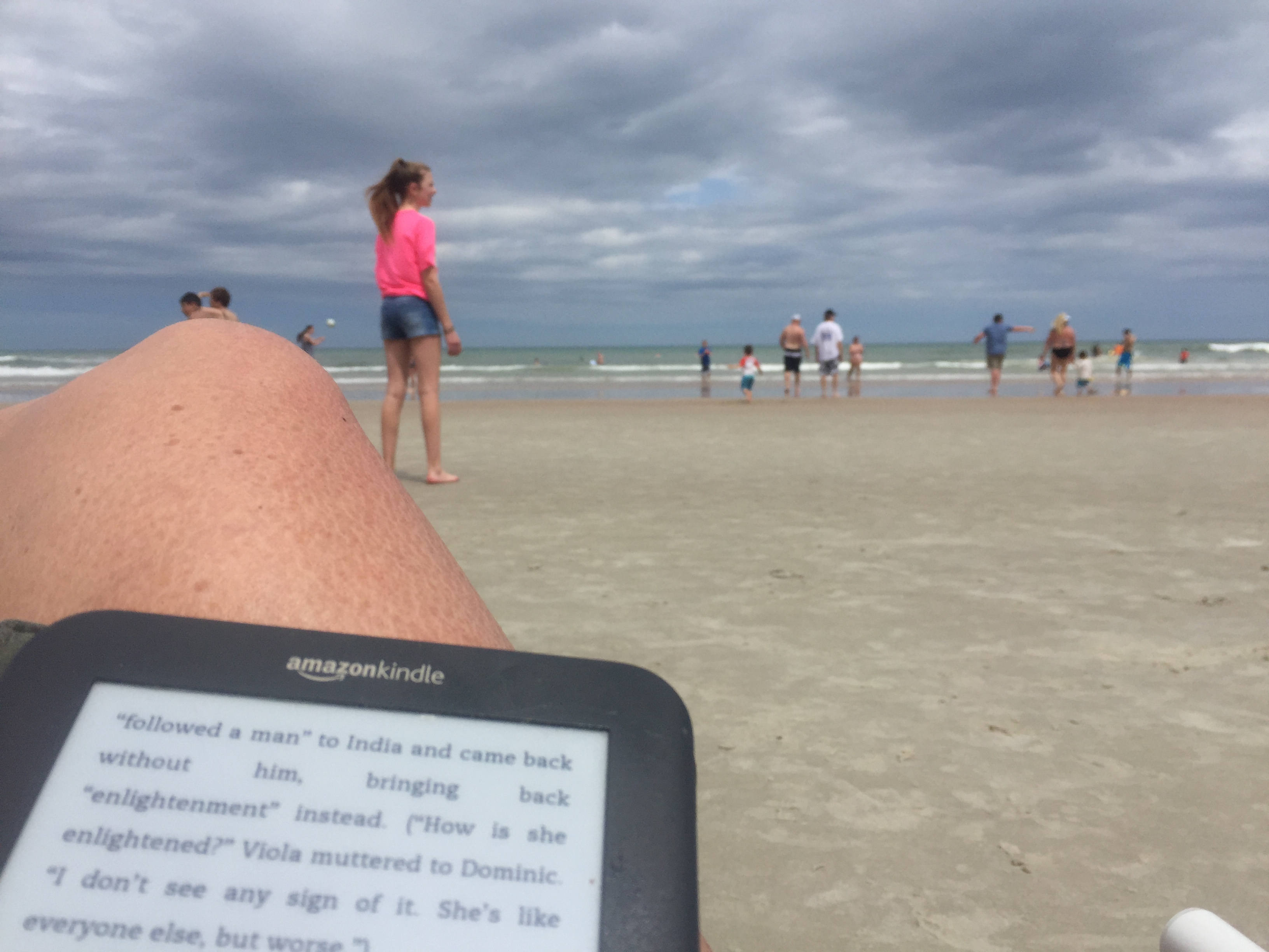 Kindle on a Beach
